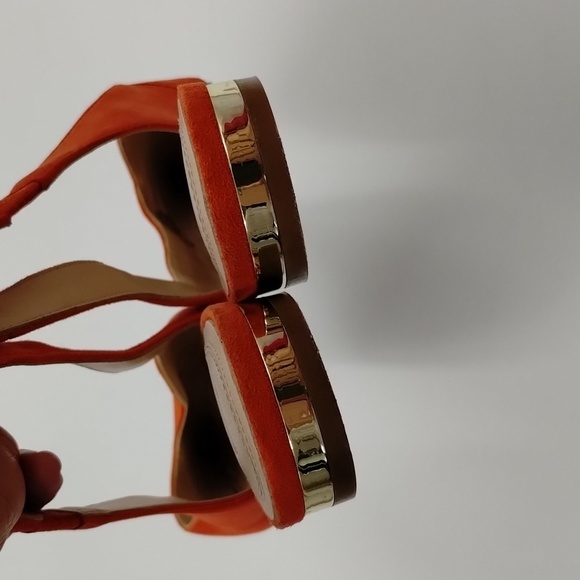 Marc Fisher Ltd. coral strap back flats size 7M pointed toe flats gold accent - Picture 6 of 10